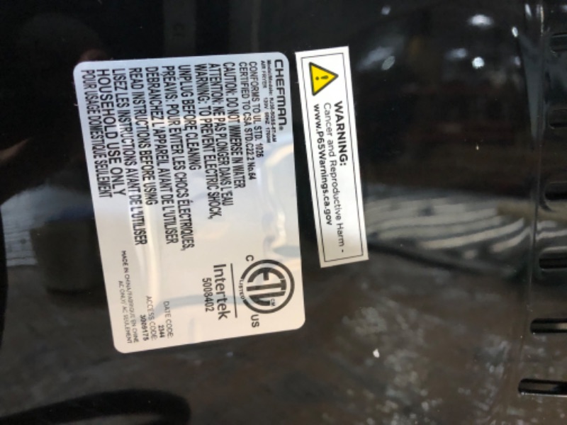 Photo 1 of Chefman TurboFry® Touch Air Fryer, XL 8-Qt Family Size, One-Touch Digital Control Presets, French Fries, Chicken, Meat, Fish, Nonstick Dishwasher-Safe Parts, Automatic Shutoff, Stainless Steel 8 QT Air Fryer