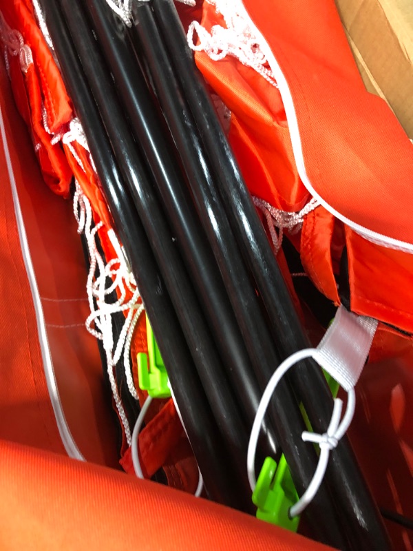 Photo 1 of GoSports Elite Futsal Soccer Goal - 3M x 2M Size, Foldable Bow Type Frame and Net - Play & Train Like The Pros, Includes Carry Bag and Agility Cones, Red