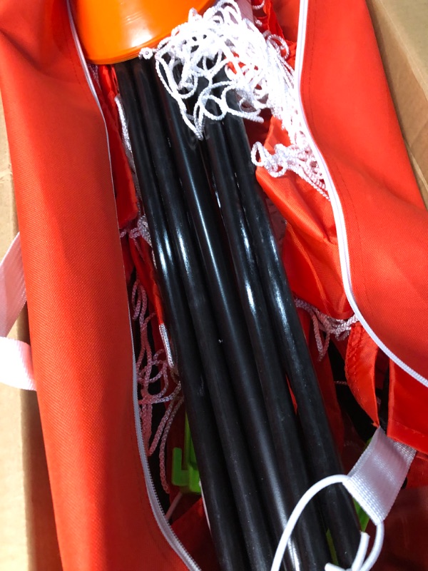 Photo 7 of GoSports Elite Futsal Soccer Goal - 3M x 2M Size, Foldable Bow Type Frame and Net - Play & Train Like The Pros, Includes Carry Bag and Agility Cones, Red