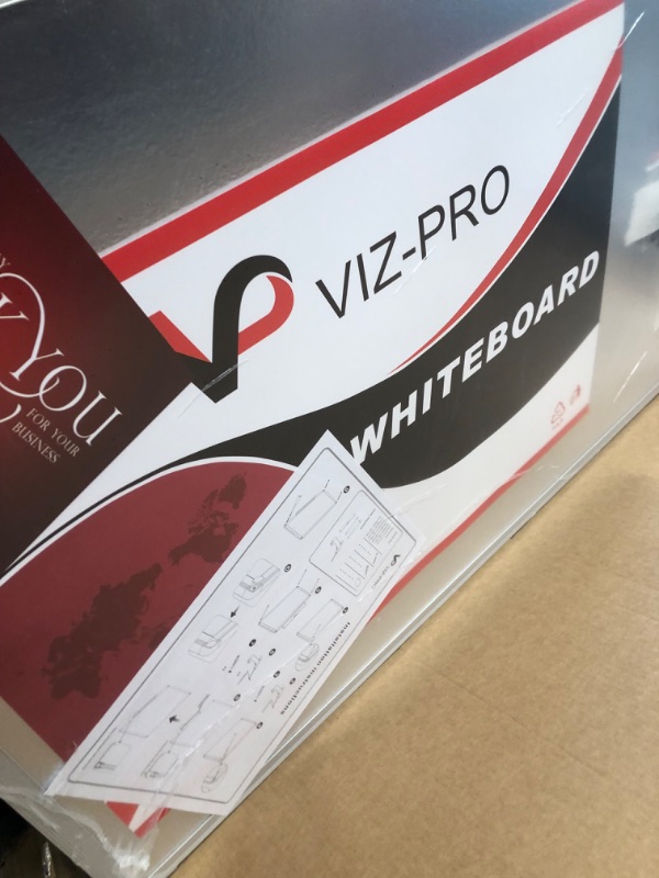 Photo 1 of VIZ-PRO Magnetic Dry Erase Board, 36 X 24 Inches, Silver Aluminium Frame