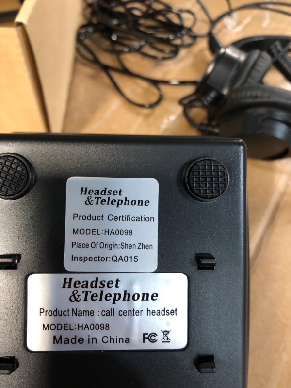 Photo 3 of AGPtEK Upgraded Call Center Phone, Corded Telephone with Binaural Headset & Dialpad for House Call Center Office - Noise Cancellation