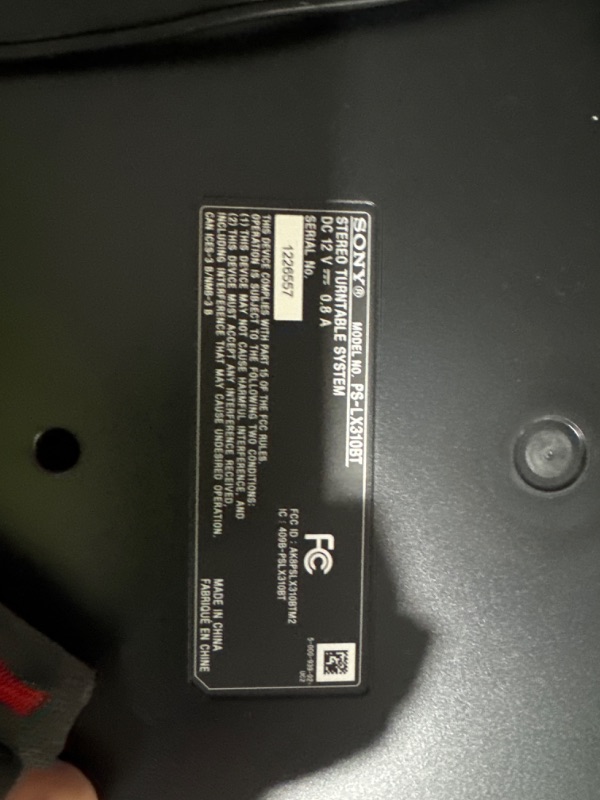Photo 1 of **PARTS ONLY SEE NOTES**Sony PS-LX310BT Belt Drive Turntable: Fully Automatic Wireless Vinyl Record Player 