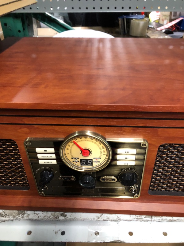 Photo 4 of ***PARTS ONLY NON REFUNDABLE***
Victrola Nostalgic 6-in-1 Bluetooth Record Player & Multimedia Center with Built-in Speakers - 3-Speed Turntable, 