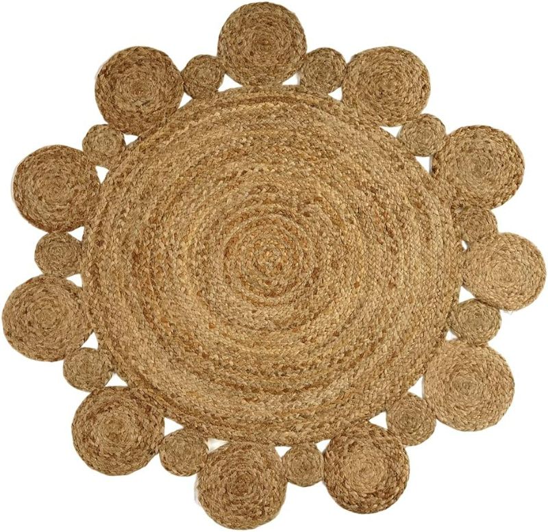 Photo 1 of **STOCK PHOTO FOR REFERENCE ONLY**REFER TO PICTURES**
 Handwoven 3ft Jute Area Rug Natural Fiber Round Rug