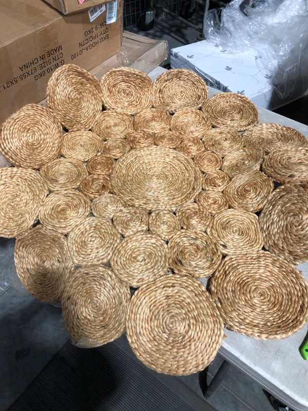 Photo 5 of **STOCK PHOTO FOR REFERENCE ONLY**REFER TO PICTURES**
 Handwoven 3ft Jute Area Rug Natural Fiber Round Rug