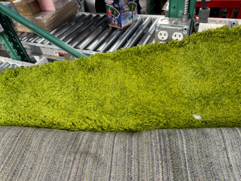 Photo 2 of Ophanie Green Rugs for Living Room 5x8, Grass Shag Fluffy Large Fuzzy Plush Soft Carpets, Floor Shaggy Area Rugs 