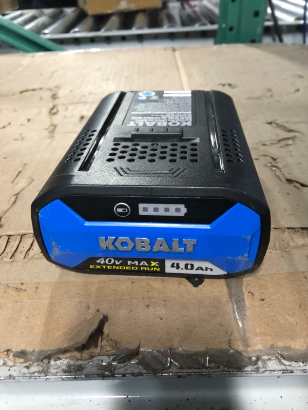 Photo 2 of Kobalt 40-Volt 4-Amps 4.0ah Rechargeable Lithium Ion (Li-Ion) Cordless Power Equipment Battery