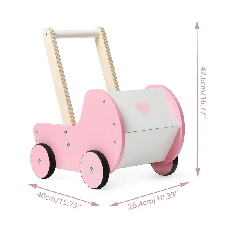 Photo 5 of (READ FULL POST) Woodenland Baby Push Walker Toys, Toddler Walking Wooden Toy