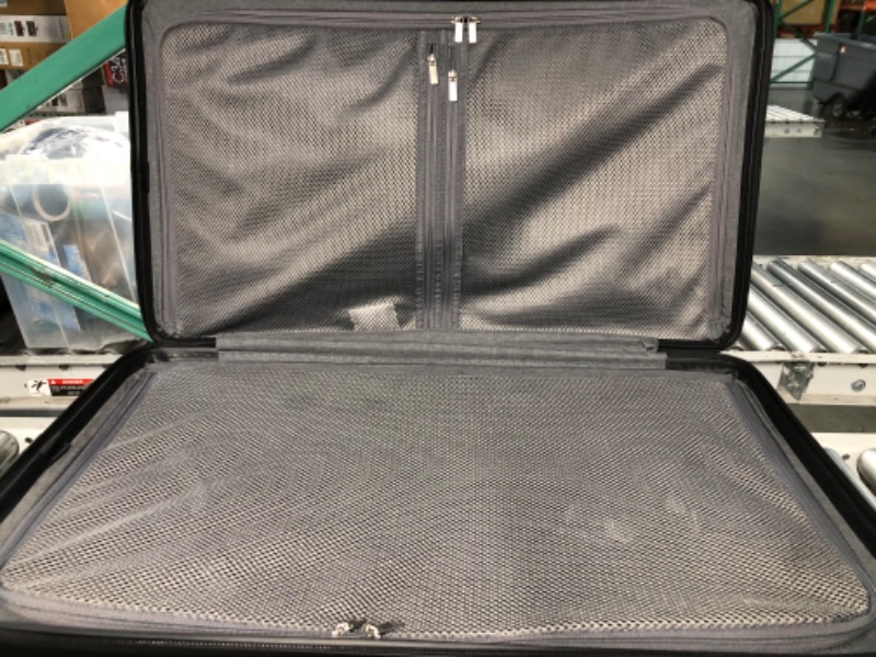 Photo 5 of *** missing zipper pull*** LEVEL8 Trunk Luggage, 28 Inch with Spinner Wheels, Black 