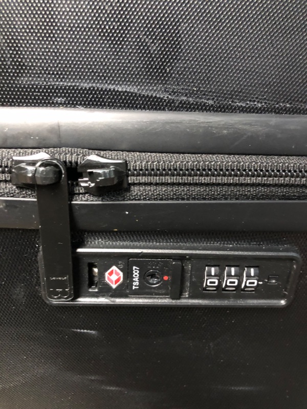 Photo 2 of *** missing zipper pull*** LEVEL8 Trunk Luggage, 28 Inch with Spinner Wheels, Black 