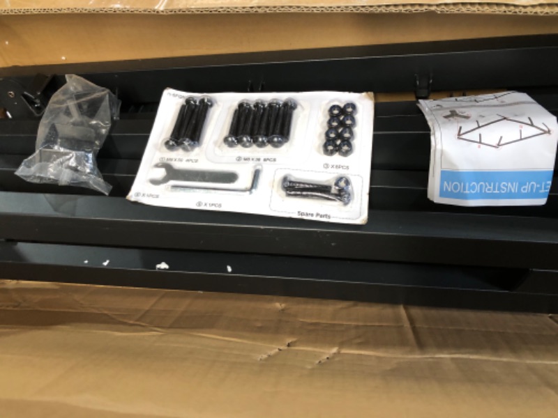 Photo 1 of AMOBRO King Size Bed Frame with Storage, Metal 14 Inch Platform Base