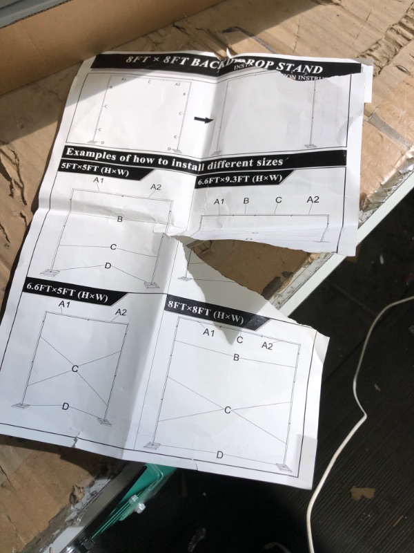 Photo 4 of Heavy Duty Backdrop Stand 8ft x 8ft White Pipe and Drape Backdrop Stand Kit, 8 FT x 8 FT White