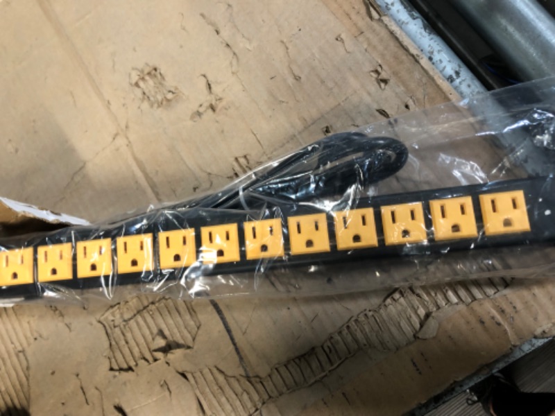 Photo 3 of 16 Outlet Power Strip, Heavy Duty Metal Power Strip with Overload Circuit Breaker, 15 FT Long Cord Power Strip Yellow