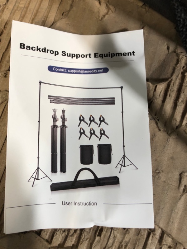 Photo 3 of Aureday Backdrop Stand, 8.5x10ft Adjustable Photo Backdrop Stand for Parties,10FTV1