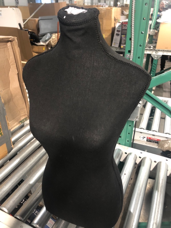 Photo 2 of *Damaged non refundable* Mannequin Body, Mannequin Torso Mannequin Stand Dress Form 49.6-63.4 Height (Black)