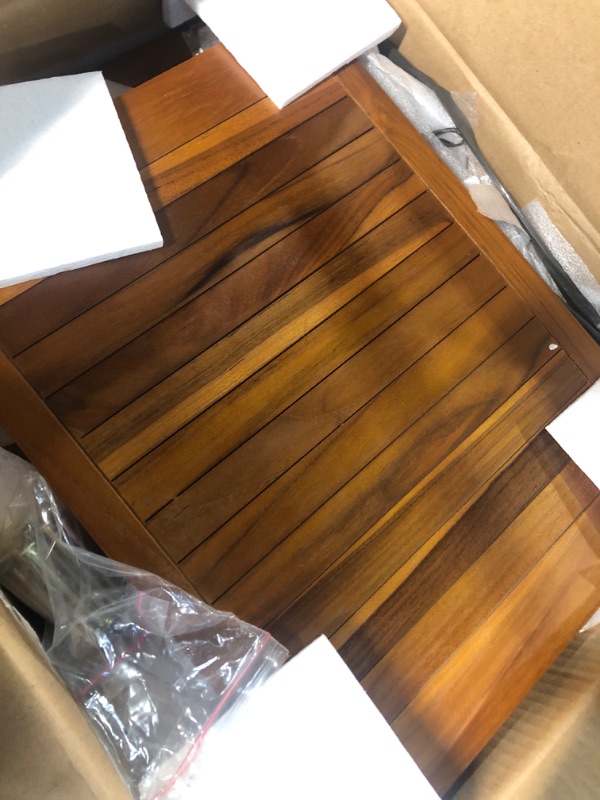 Photo 2 of **NON-REFUNDABLE** // **SALE FINAL** 
****PARTS ONLY/SALE FINAL**TeakCraft Teak Shower Bench with Shelf 21 Inch, Fully Assembled Teak Wood Shower Stool 