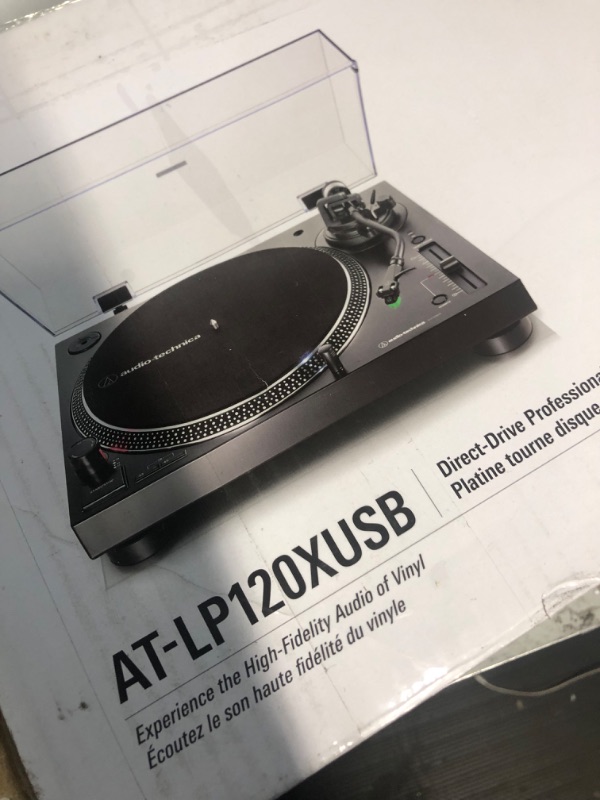 Photo 4 of Audio-Technica AT-LP120XUSB-BK Direct-Drive Turntable (Analog & USB), Fully Manual, Hi-Fi, 3 Speed, Convert Vinyl to Digital, Anti-Skate and Variable Pitch Control Black