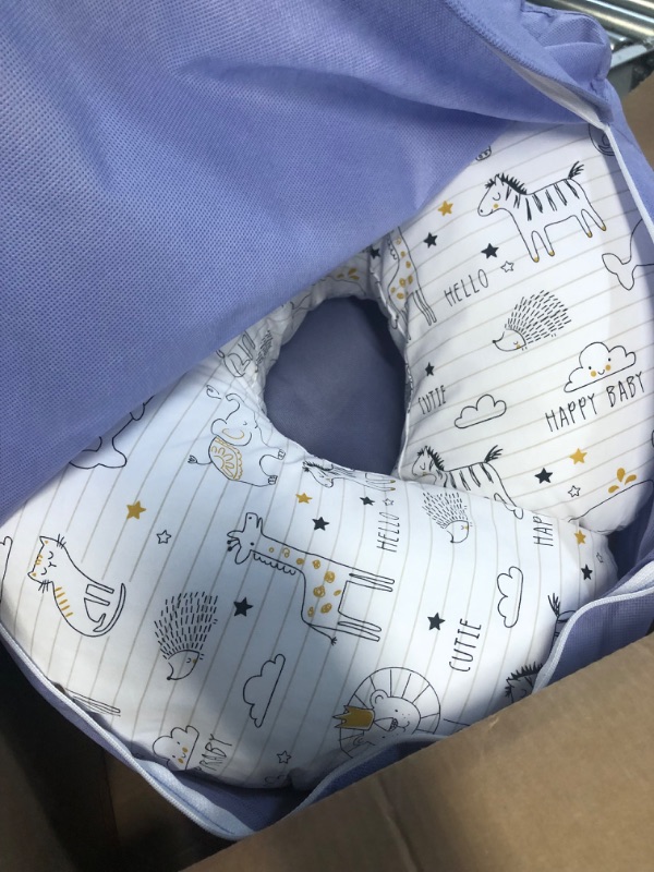 Photo 3 of Boppy Nursing Pillow and Positioner - Original, Notebook Black and White with Gold Animals,