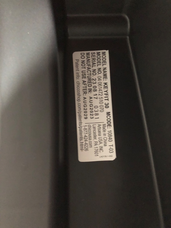 Photo 4 of ***USED - LIKELY MISSING PARTS***
Chicco KeyFit 30 Infant Car Seat and Base | Rear-Facing Seat for Infants 4-30 lbs.