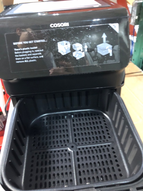 Photo 5 of * FOR PARTS ONLY * COSORI Pro II Air Fryer Oven Combo, 5.8QT Large Cooker with 12 One-Touch Savable Custom Functions, Cookbook and Online Recipes, Nonstick and Dishwasher-Safe Detachable Square Basket, Black, CP358-AF Black 5.8 QT Air Fryer