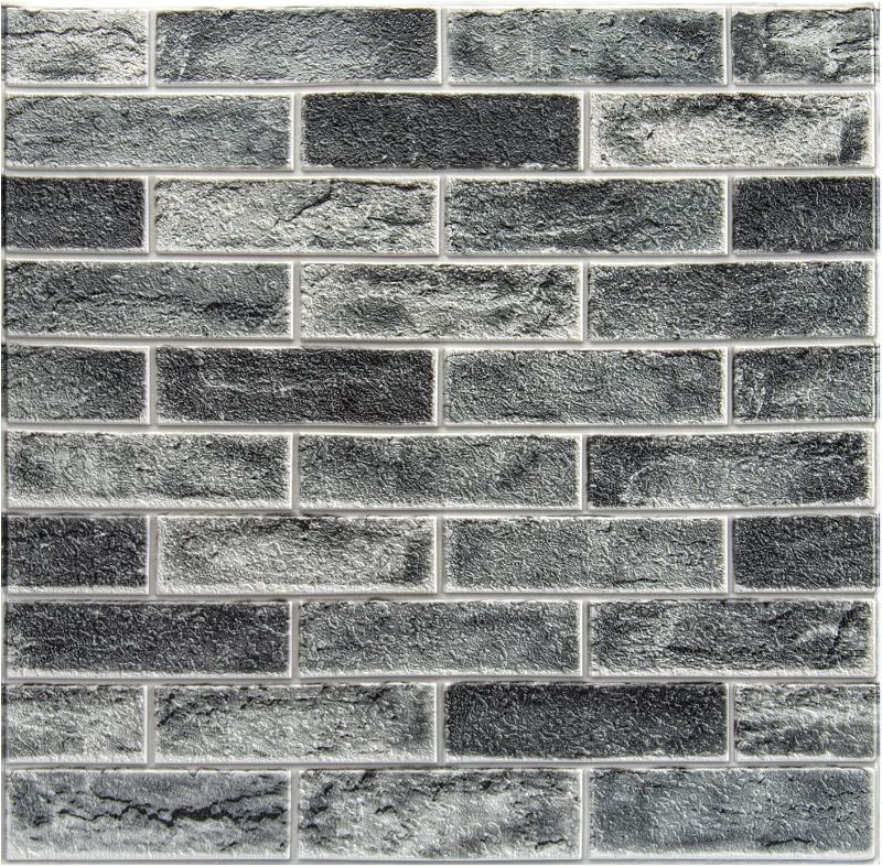 Photo 1 of **SEE NOTES** Art3d 10-Pack 52.5 Sq.Ft Faux Brick 3D Wall Panels Peel and Stick in Stone Ash, Self Adhesive Waterproof Foam Wallpaper for Bedroom, Bathroom, Kitchen 10 Stone ash