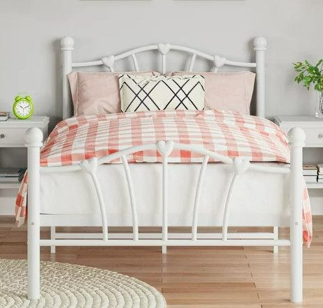 Photo 1 of (READ FULL POST) Sweat-Heart Bed Frame Twin (White 1, Twin)
