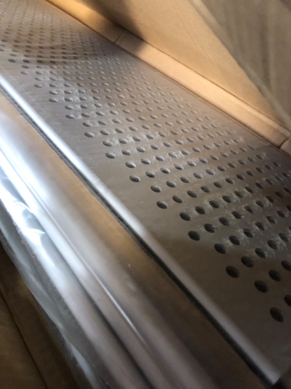 Photo 1 of Ruedamann 10'L x 8.9" W Aluminum Wheelchair Ramp, Holds Up to 600lbs,Adjustable Three Section Telescoping Ramps for Home, Lightweight Portable Loading Ramp for Wheelchairs, 1 Set 4.2 to 10 FT