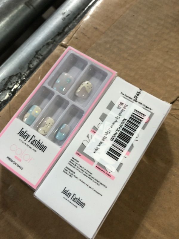 Photo 1 of * SET OF TWO, NO RETURNS * Pink Press on Nails Medium Coffin, Jofay Fashion Fake Nails with Designs, False Nails with Glue, Acrylic Nails Natural & Reusable, Stick on Nails for Women & Girls, Pink Ballet 24pcs