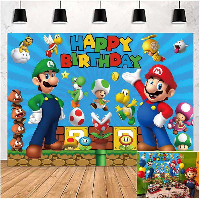 Photo 1 of * louigi themed * see all images *
5X3 FT Shark Birthday Party Backdrop for Kids, Cartoon Birthday Party Photo Background