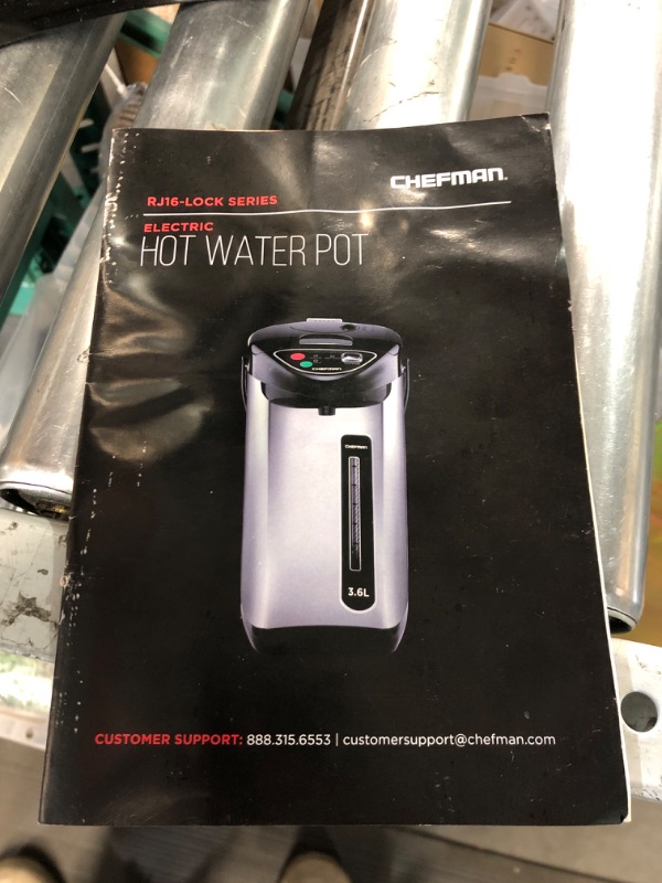 Photo 2 of ***Does not work***no refunds*** Chefman Electric Hot Water Pot Urn w/ Auto & Manual Dispense Buttons, Safety Lock, Instant Heating for Coffee & Tea, Auto-Shutoff/Boil Dry Protection, Insulated Stainless Steel, 5.3L/5.6 Qt/30+ Cups 5.3 Liter Hot Water Pot