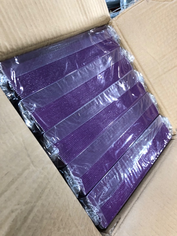 Photo 1 of 125 Pack Folders with 2 Pockets Glossy Laminated White Paper Folder White Presentation Folder Two Pocket File Portfolio Folder Letter Size Folder for School Teacher Office Supplies (Purple) 125 Purple