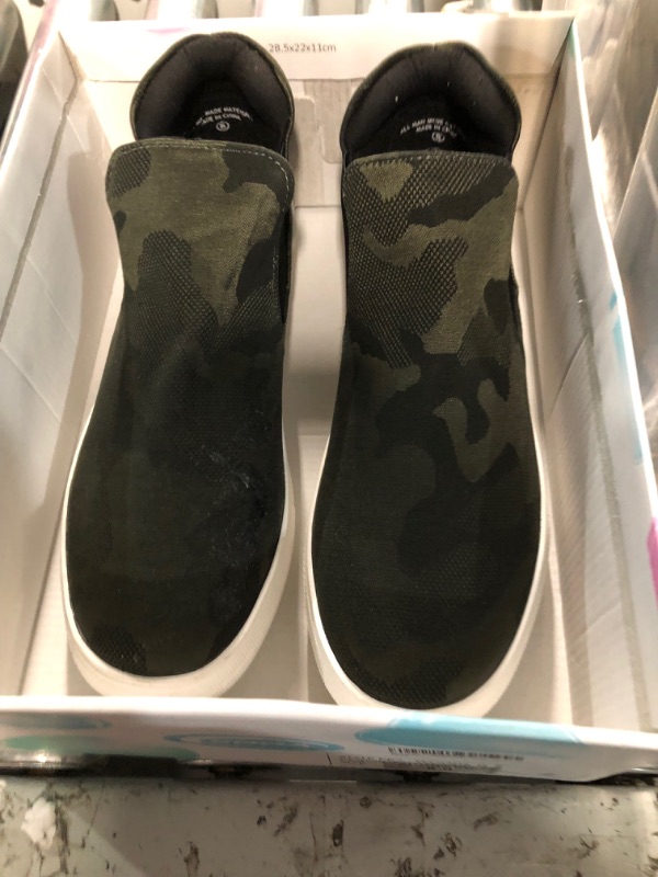 Photo 2 of (see clerk notes) Soda Women's Woods Chelsea Canvas Platform Cushion Foam Sneakers 8 D-kha Camo