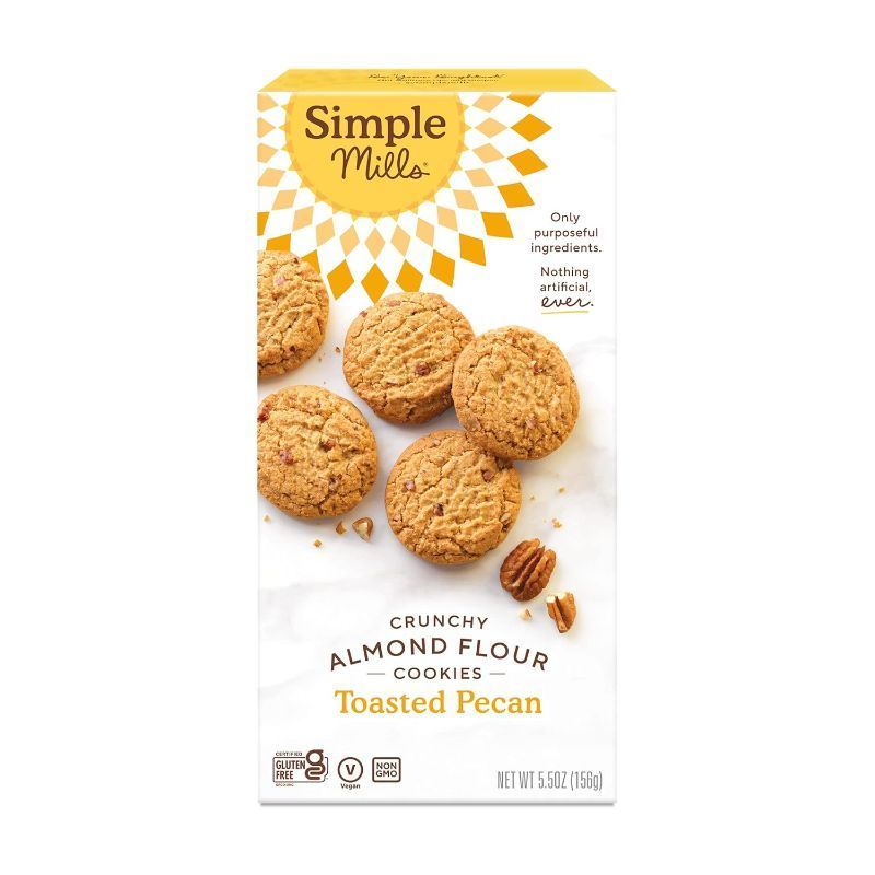 Photo 1 of **BUNDLE OF 3 BOXES NON REFUNDEBAL** 
Simple Mills Almond Flour Crunchy Cookies, Toasted Pecan 5.5 Ounce (Pack of 3 boxes)