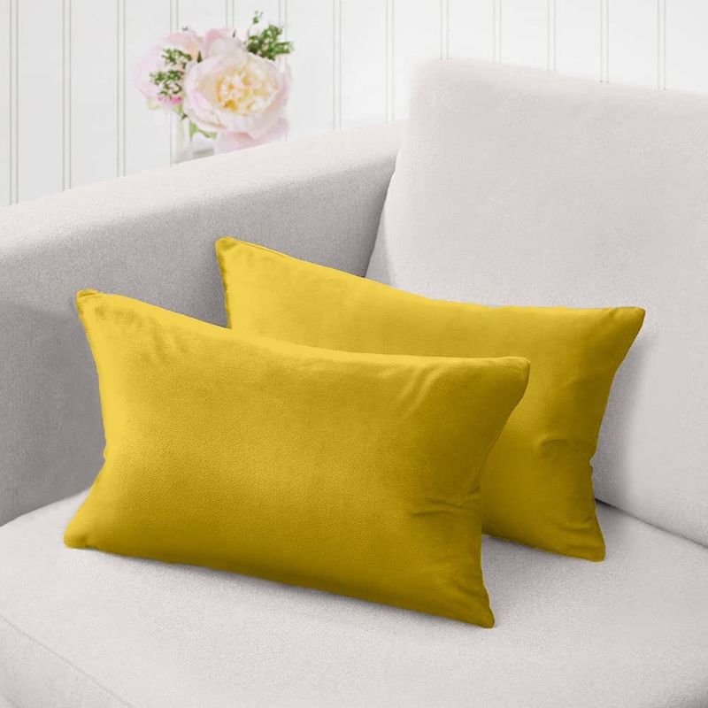 Photo 1 of **BUNDLE PACK OF 4 PILLOW COVERS NON REFUNDABLE**
The Connecticut Home Company Velvet Throw Pillow Covers, Set of 4, 