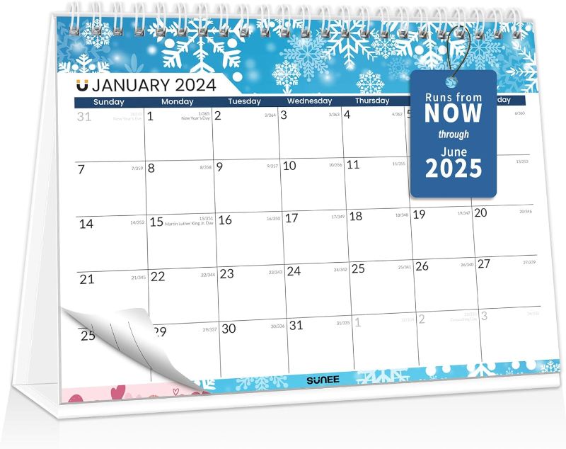 Photo 1 of **BUNDLE PACK OF 2 NON REFUNDABLE **
SUNEE 2024-2025 Small Desk Calendar  (8x6,)