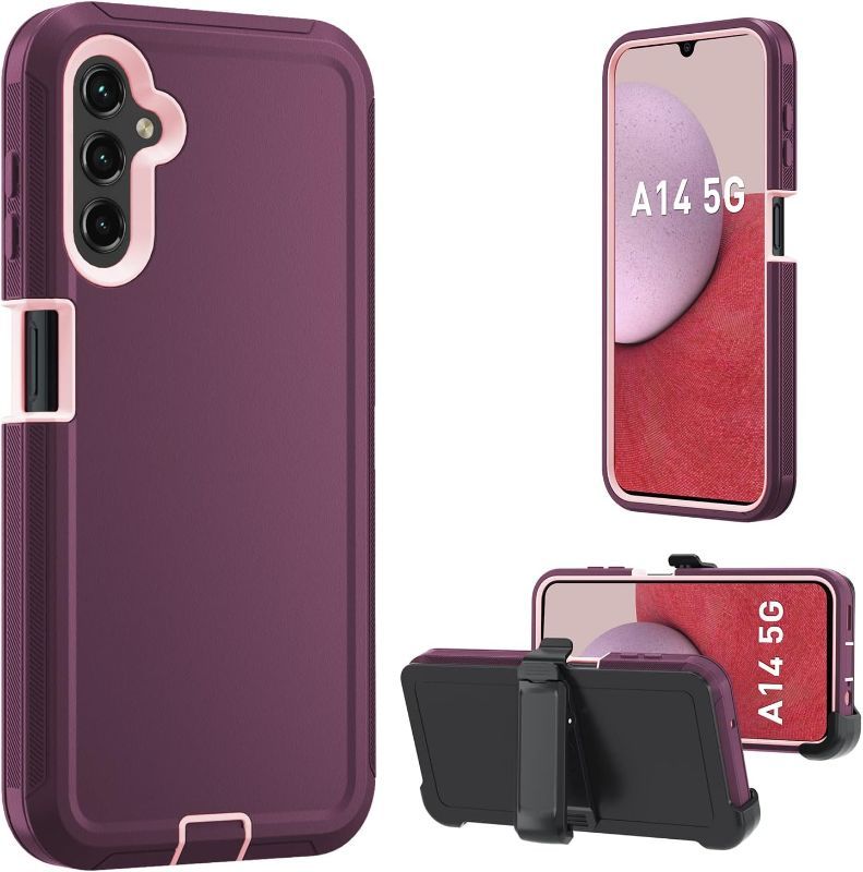 Photo 1 of Samsung Galaxy A14 5G case,(Purple and Pink)