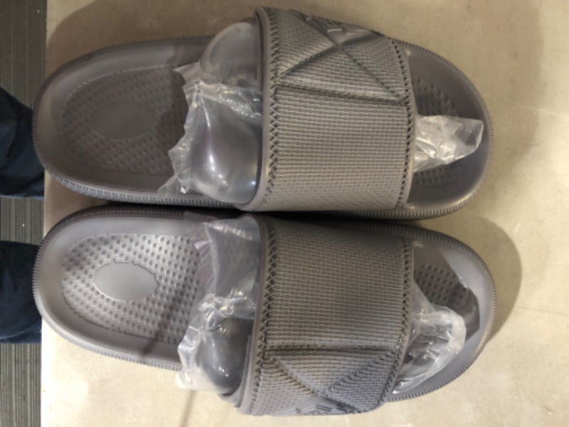 Photo 2 of CUYIOM Women's Thick Sole Slide Sandals Cloud Slippers (W 13/M 11) GREY