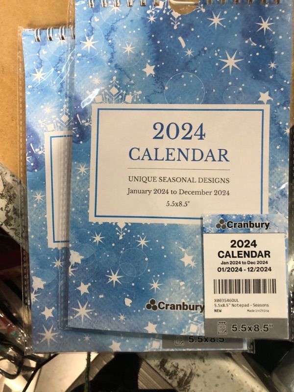Photo 2 of 2 PACK CRANBURY Mini Wall Calendar 2024 (Seasons) - 5.5x8.5 Hanging Calendar, 