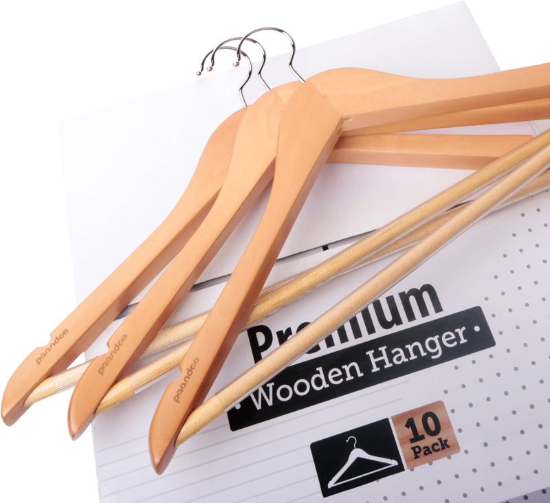 Photo 1 of 10 PACK PANDOO WOODEN HANGERS NUEVO