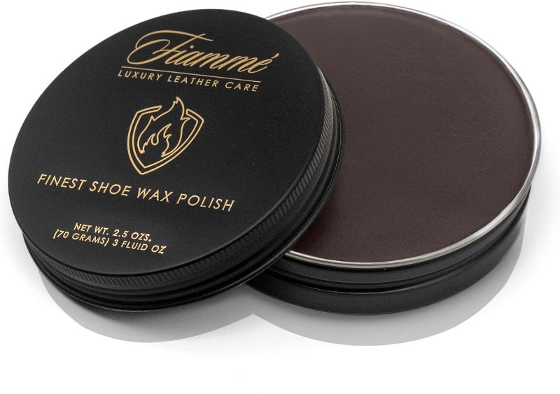 Photo 1 of 2 PACK Leather Hero Premium Wax Shoe Polish - All-Natural Blend of Carnauba Wax, Beeswax, and Oils for Mirror-Like Shine and Deep Gloss DK BROWN