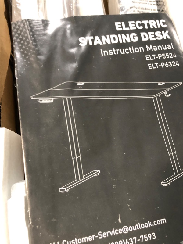 Photo 1 of Sweetcrispy Electric Standing Desk, 55 x 24in Adjustable Height Electric Stand up Desk Standing Computer Desk Home Office Desk Ergonomic Workstation with 3 Memory Controller, Bamboo Texture