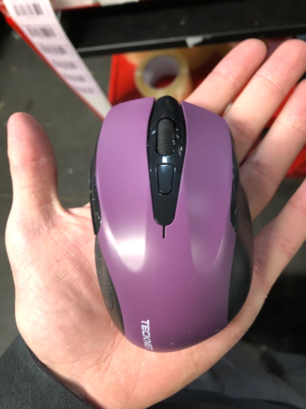 Photo 3 of TECKNET Wireless Mouse, 2.4G Ergonomic Optical Mouse with USB Nano Receiver for Laptop, PC, Computer, Chromebook, Notebook, 6 Buttons, 24 Months Battery Life, 2600 DPI, 5 Adjustment Levels Purple