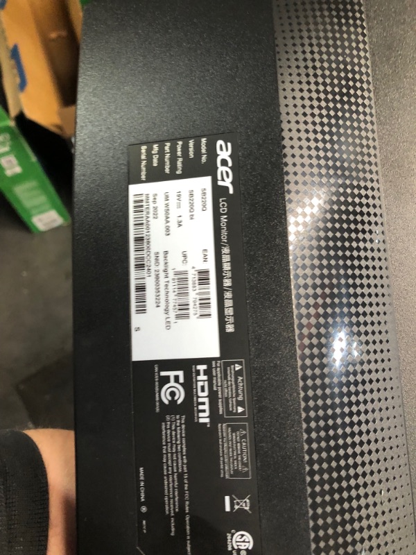Photo 1 of Acer 21.5 Inch Full HD (1920 x 1080) IPS Ultra-Thin Zero Frame Computer Monitor (HDMI & VGA Port), SB220Q bi