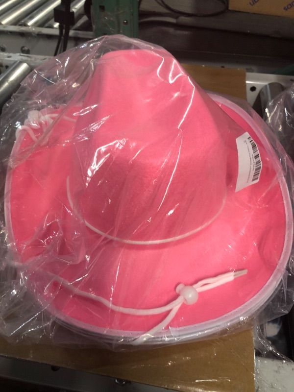 Photo 1 of Cosmic Chameleon Pink Cowboy Hat for teens and adult, Designed for for Dress-Up Parties and Play Costume Accessories (Pack of 3)