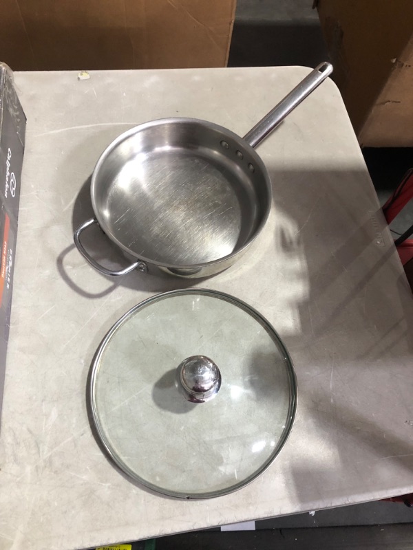 Photo 4 of ***NONREFUNDABLE - NOT FUNCTIONAL - FOR PARTS ONLY - SEE COMMENTS***
Cooking Pan With Lid, Silver Color, With Handle, 10 Inch Diameter