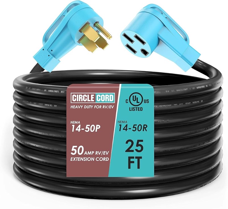 Photo 1 of * please see all images *
30 Amp RV Extension Cord, 25 ft, Heavy Duty STW 10/3 AWG RV Power Cord, NEMA TT-30R Female NEMA TT-30P Male Plug, for RVs, Generators, Campers, ETL Listed
