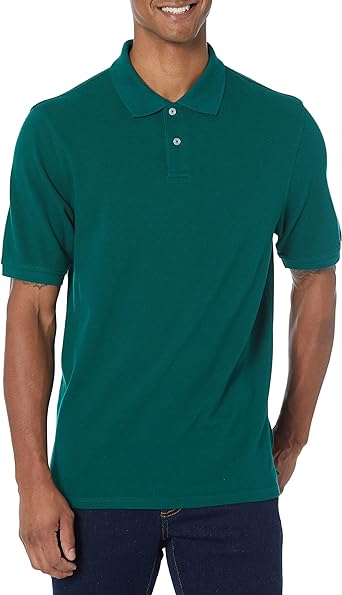 Photo 1 of Amazon Essentials Men's Regular-Fit Cotton Pique Polo Shirt 