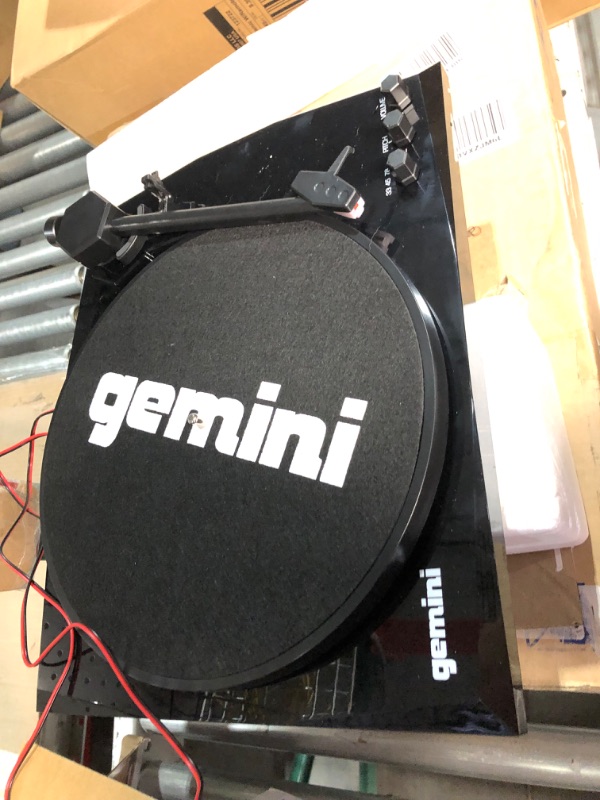 Photo 3 of Gemini Sound TT-900 - Classic Black 3-Speed Turntable with Pitch Adjustment, Bluetooth Connectivity, and High-Fidelity Stereo Sound Black/Black