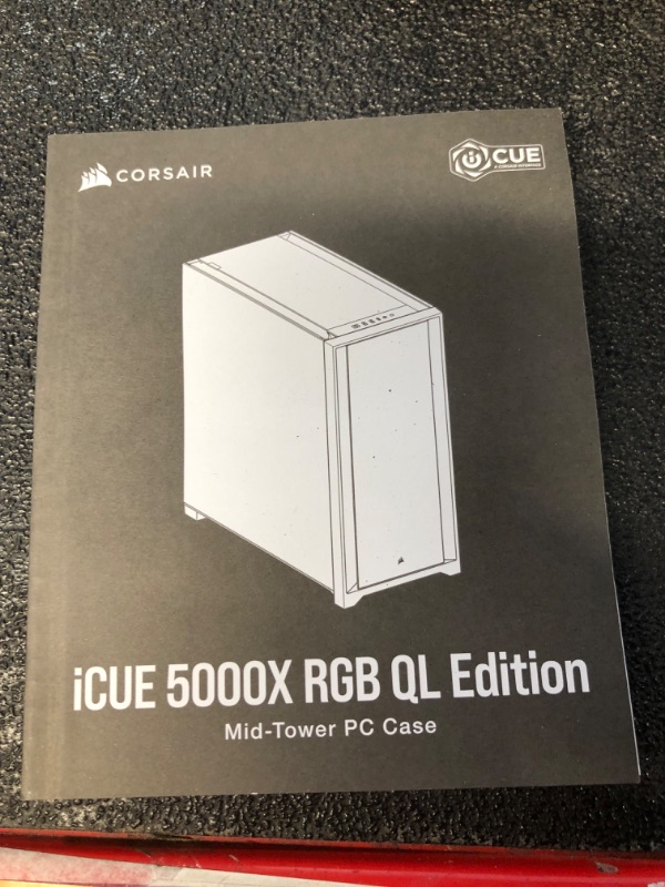 Photo 2 of Corsair iCUE 5000X RGB QL Edition Mid-Tower Case - True White (Four CORSAIR QL120 RGB Fans, Included CORSAIR iCUE Lighting Node CORE, Easy Cable Management, 136 Total RGB LEDs) White White QL 5000X Smart Case