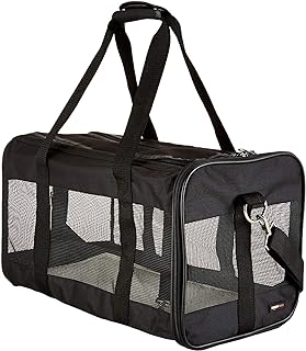 Photo 1 of (READ FULL POST) Amazon Basics Soft-Sided Mesh Pet Travel Carrier for Cat, Dog, Large, Black, 19.7 x 10.2 x 11.2 inches (LxWxH)

